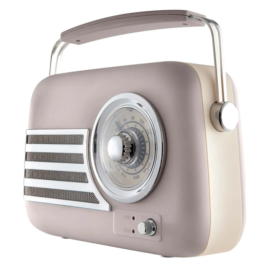 Akai Vintage Bluetooth Portable Vintage Radio Taupe
