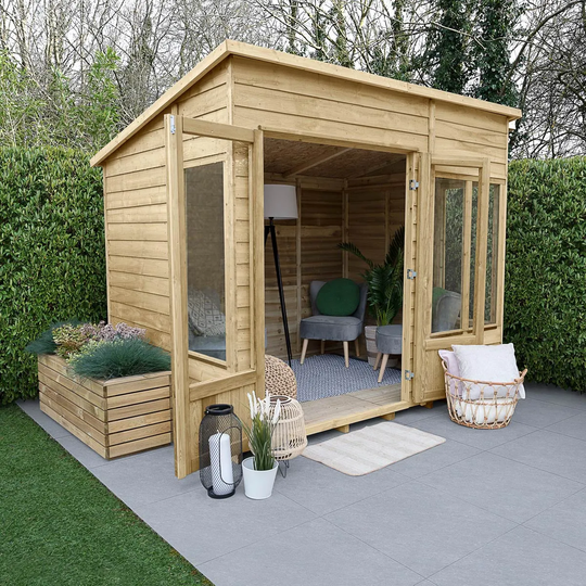 Forest Garden Oakley 8x6ft Overlap Pent Summerhouse