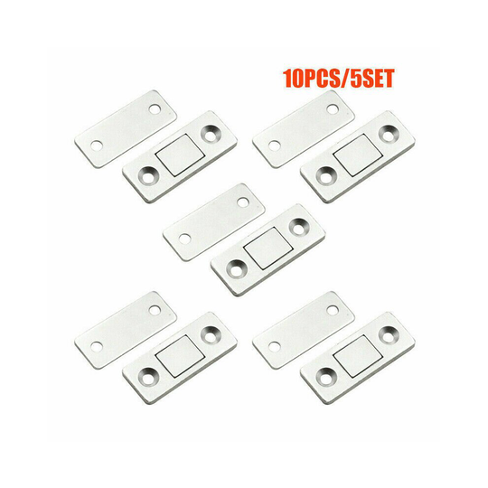 (10PCS/5SET) 10x Steel Door Catch Latch Ultra Thin Furniture Magnetic Cabinet Cupboard Glass