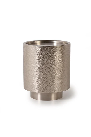 Silver Drum End Table