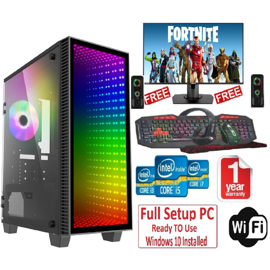 Fast Gaming Intel Quad Core i5 16GB RAM 1TB HDD PC Bundle & Speakers