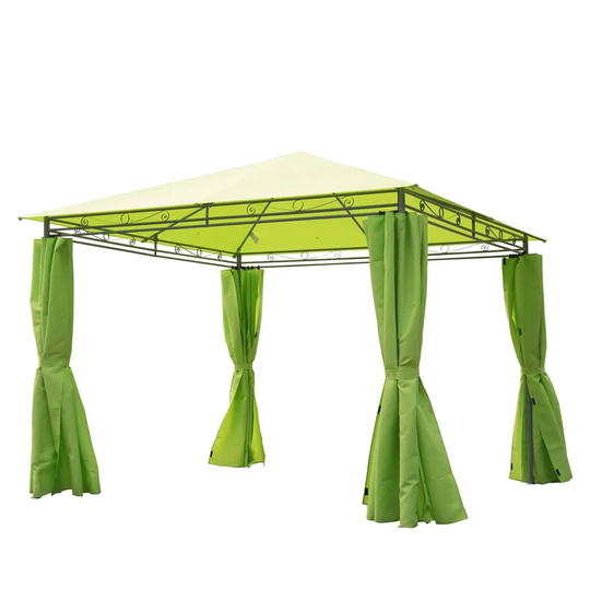 Outsunny 3X3M Garden Metal Gazebo Marquee Patio Party Tent Canopy Shelter - Green