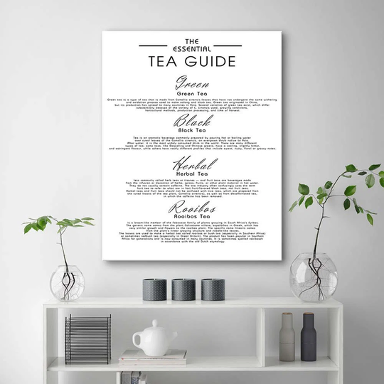 Canvas Print Tea Sayings Inscription