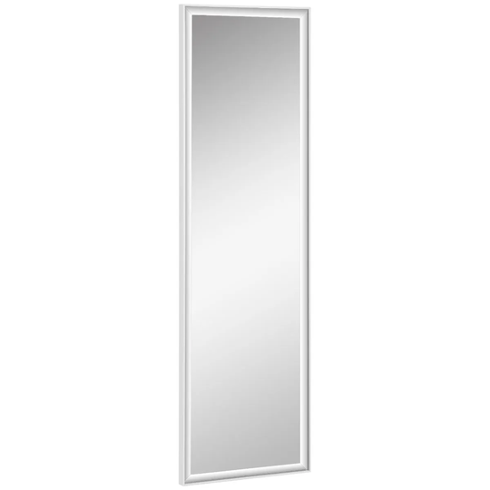 HOMCOM Full Length Mirror Dressing Mirror Wall-Mounted For Bedroom White
