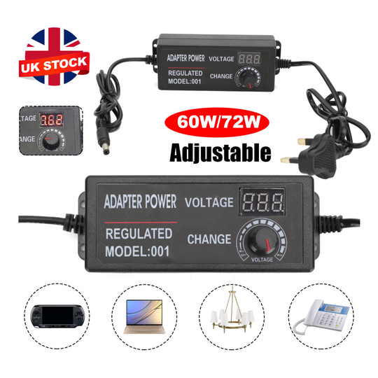 3V-24V Adjustable AC Electrical Power Supply Adapter Charger Variable