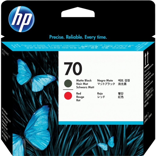 HP 70 Red & Matte Black Original DesignJet Printhead For use with - Designjet Z3200 & Z3100 - C9409A