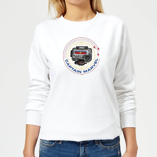 Captain Marvel Pager Women's Sweatshirt - White - XS - White