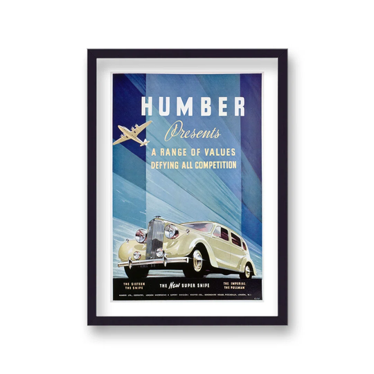 Vintage Advertising Print Humber Super Snipe Car