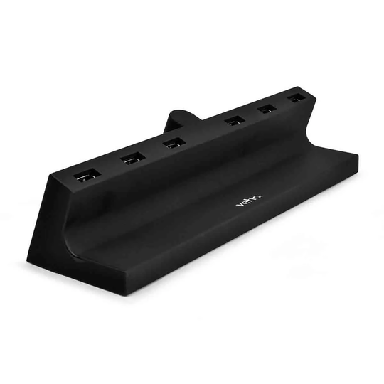 Veho VAA-011-6USB 6 port powered USB hub with multi region plug.