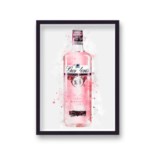 Gin Graphic Splash Gordon's Pink Inspired by Vouvart - Picture Frame Graphic Art