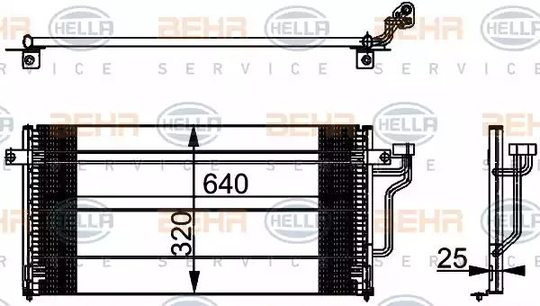 Condenser Air Conditioning 8FC351037-371 by Hella