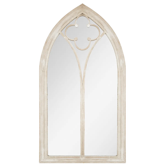 La Hacienda Church Window Outdoor Mirror - Stone Effect