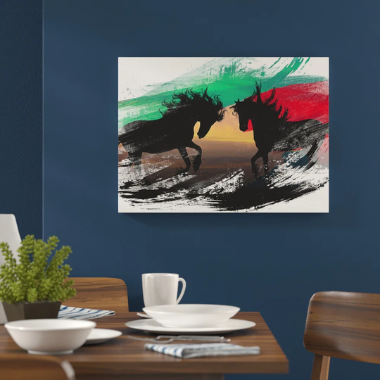 'Wild Horses' Graphic Art Print Poster