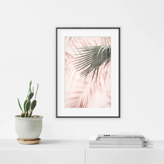 Pink Palm - Picture Frame Photograph Print on Paper