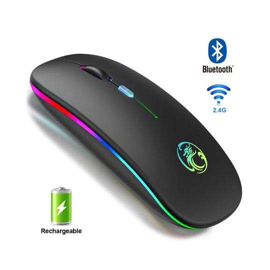 Wireless Mouse Rechargeable Computer Bluetooth Mouse Ergonomic Usb Mouse Silent Mause With Backlight RGB Mice For Laptop PC ipad