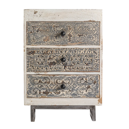 Anaco 3 Drawer Bedside Table