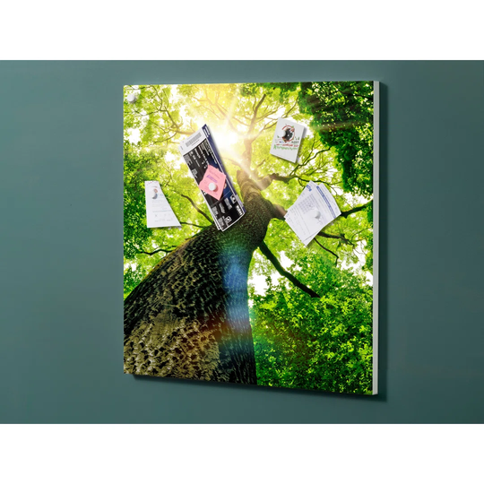Notiz Motive Tree Magnetic Wall Mounted Cork Board