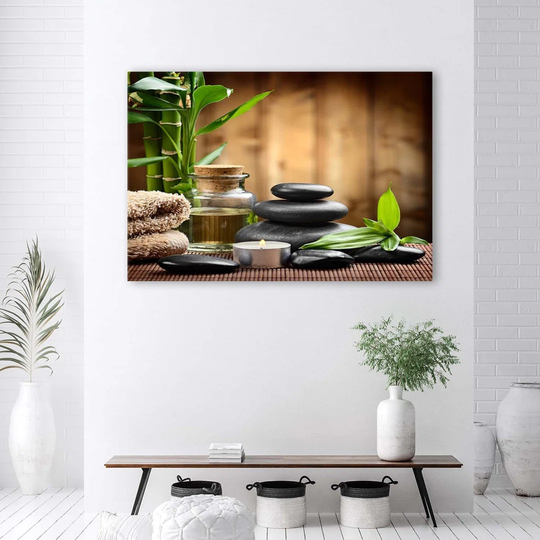Canvas Print Zen Spa Bamboo Stones