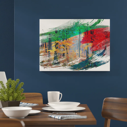 'Landscape Forest in the Autumn' Graphic Art Print Poster