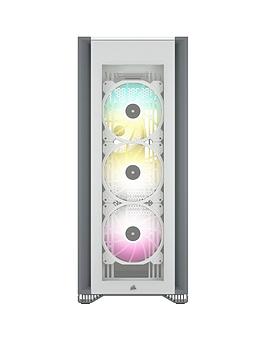 Corsair Icue 7000X Rgb Tempered Glass Full Tower Smart Case, White