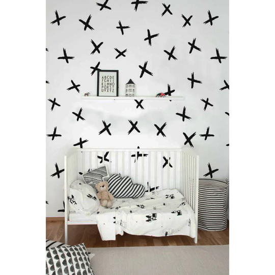Walllpaper Roll 250X250cm Kitchen Livingroom Bedroom Mural Decoration Wallpaper Material With Print - Cross Brush