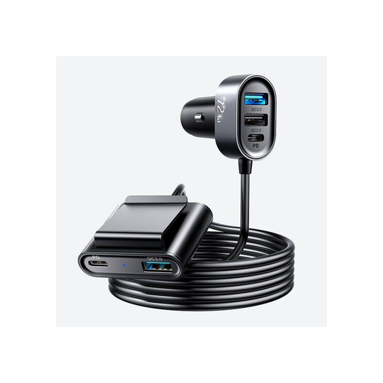 JoyRoom | 72W 5 Multi-Port QC3.0+PD Fast Car Charger Adapter | 1.5M | JR-CL05 | Black
