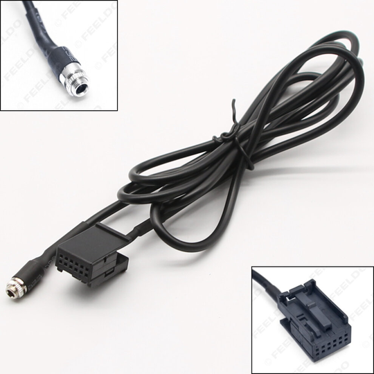 Female AUX Auxiliary Audio Input Kit Adapter Cable For BMW E60 E61 E63