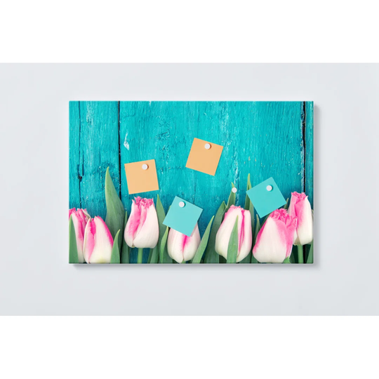 Tulips Magnetic Wall Mounted Cork Board