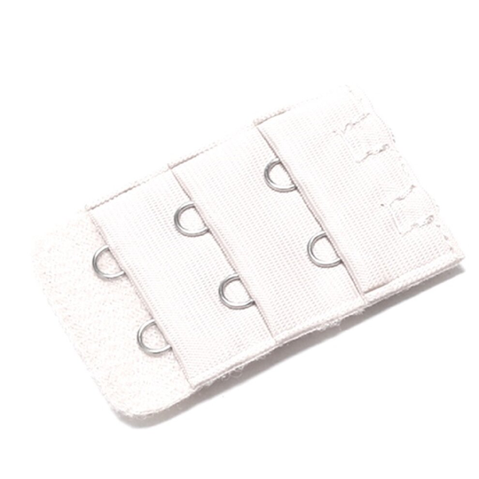 (2 Hook - White) Bra Strap Expander Adapter - Back Extender