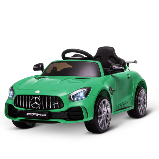 Reiten Kids Mercedes Benz AMG GTR 12V Electric Ride-On Car with Lights, Music & Remote - Green