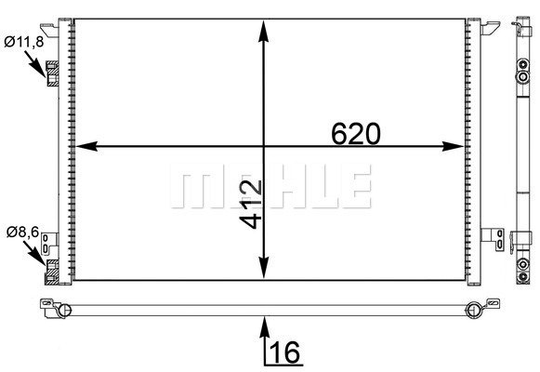 Condenser Air Conditioning 8FC351302-594 by BEHR