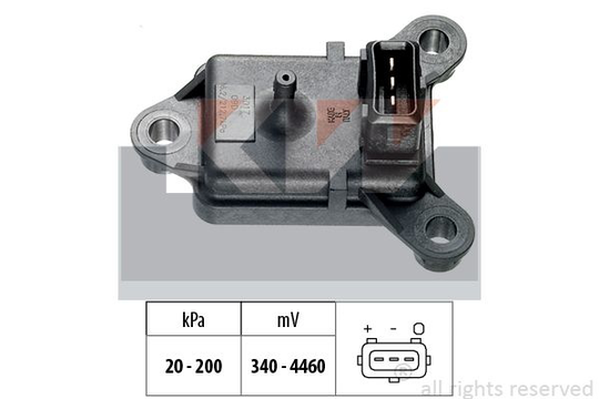 Air Pressure Sensor, height adaptation Made in Italy - OE Equivalent 493017 KW 493017