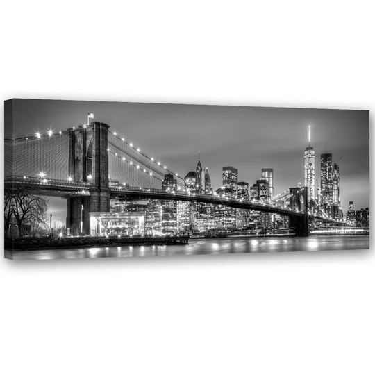 Canvas Print New York Brooklyn Bridge Panorama