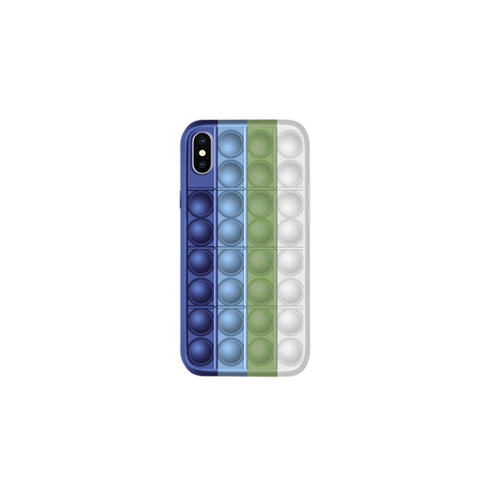 (iPhone XR , Blue) iPhone Push and Pop Fidget Phone Case
