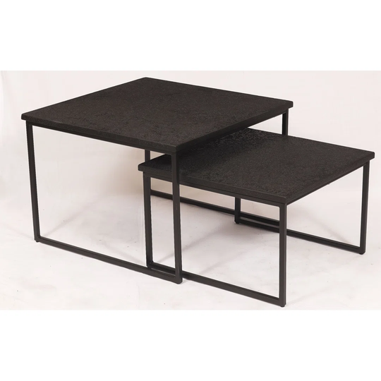 Dining Square Nest Of 2 Side Tables - Black