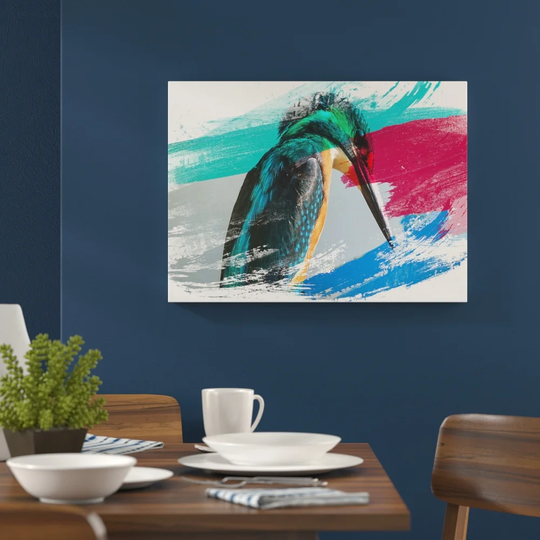'Kingfisher Bird' Graphic Art Print Poster