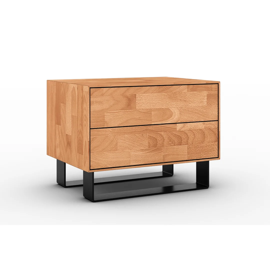Steel 2 Drawer Bedside Table
