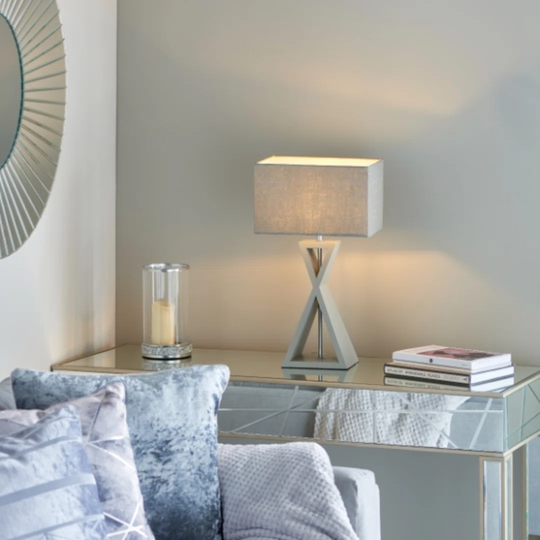 Akhras 54Cm Grey Table Lamp