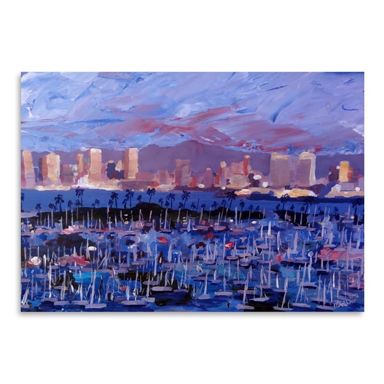 San Diego by M Bleichner - Unframed Painting Print on Paper