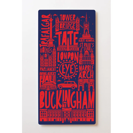 Backlight Motive Wall Picture London Magnetic Cork Board