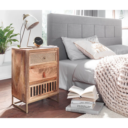 Thom 3 Drawer Bedside Table