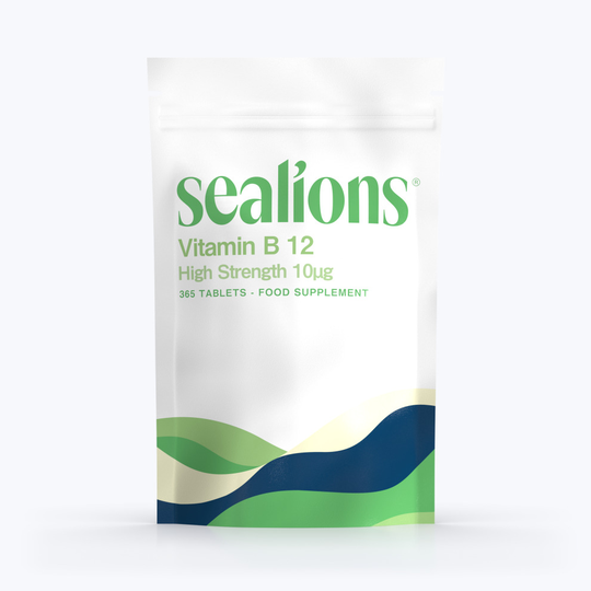 Sealions Vitamin B12 10ug 365 High Strength Vegan Friendly Tablets