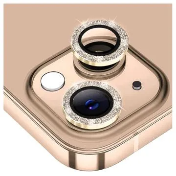 Hat Prince Glitter iPhone 14/14 Plus Camera Lens Protector - Gold