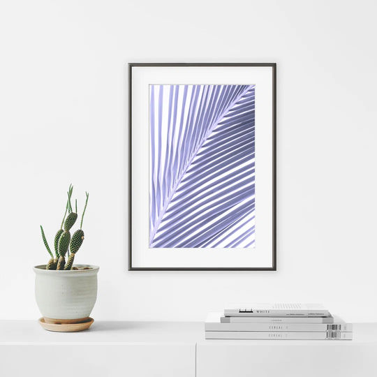 Purple Palm - Picture Frame Graphic Art Print on Paper
