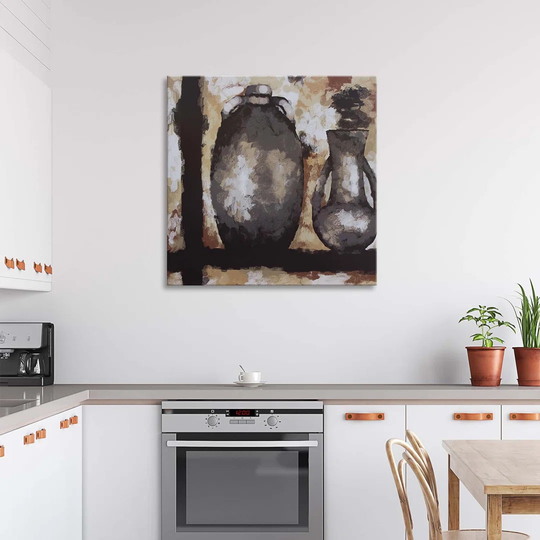 Canvas Print Still Life Jug Brown