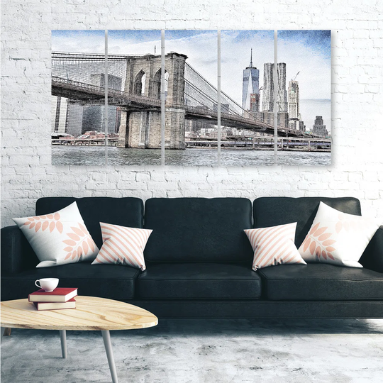 Canvas Print Brooklyn Bridge City New York