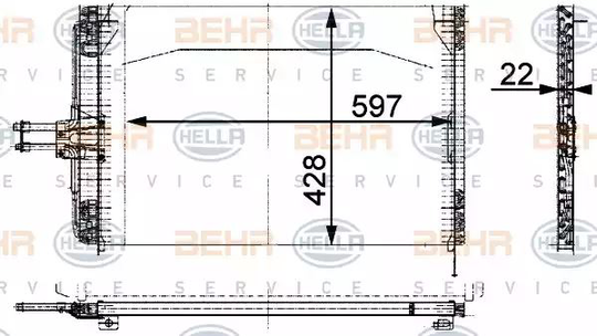 Condenser Air Conditioning 8FC351035-461 by Hella