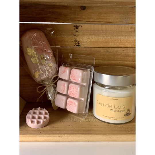 4 Piece Woodfire Scented Wax Melt Candle Set