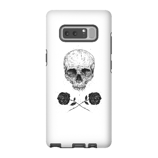 Balazs Solti Skull And Roses Phone Case for iPhone and Android - Samsung Note 8 - Tough Case - Matte