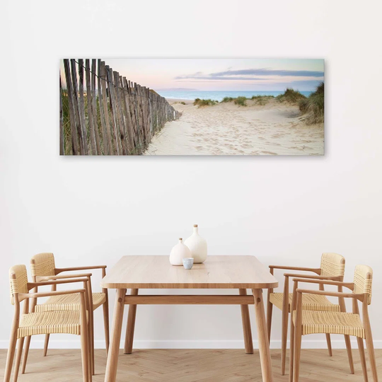 Canvas Print Beach Sunset Panorama